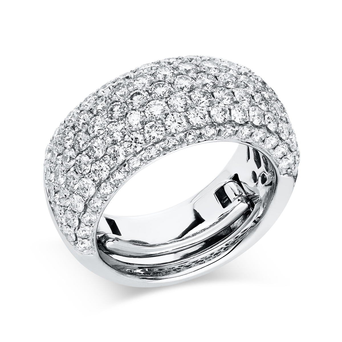 Pavé Ring  18kt Weißgold mit 2,97ct Diamanten