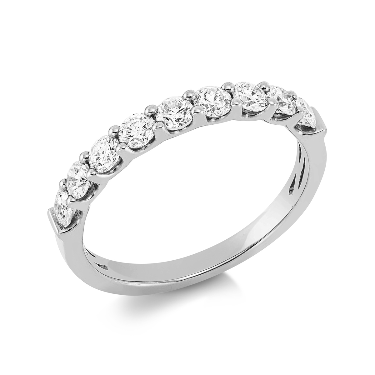 Memoire halb Ring  18kt Weißgold mit 0,63ct Diamanten