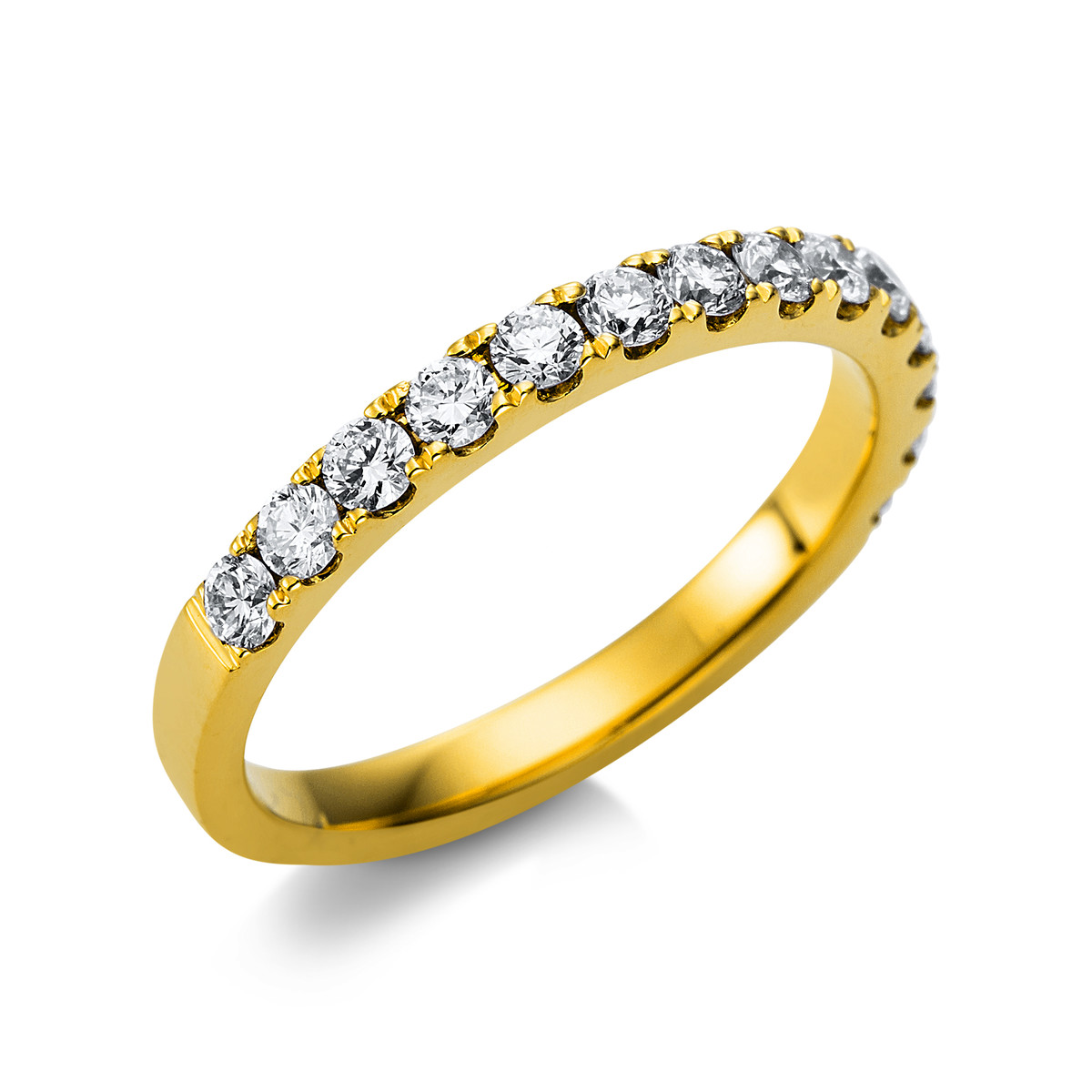 Memoire halb Ring  18kt Gelbgold mit 0,59ct Diamanten