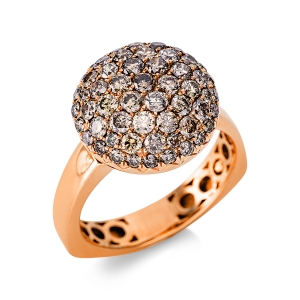 Pavé Ring  18kt Rotgold mit 1,49ct Diamanten