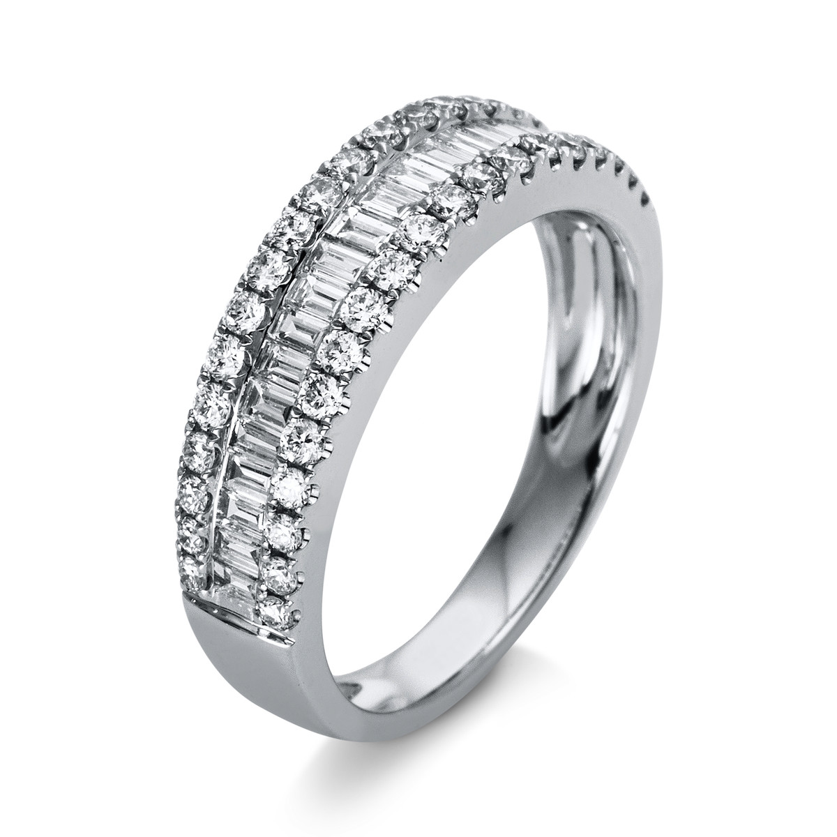 Ring  18kt Weißgold mit 0,73ct Diamanten
