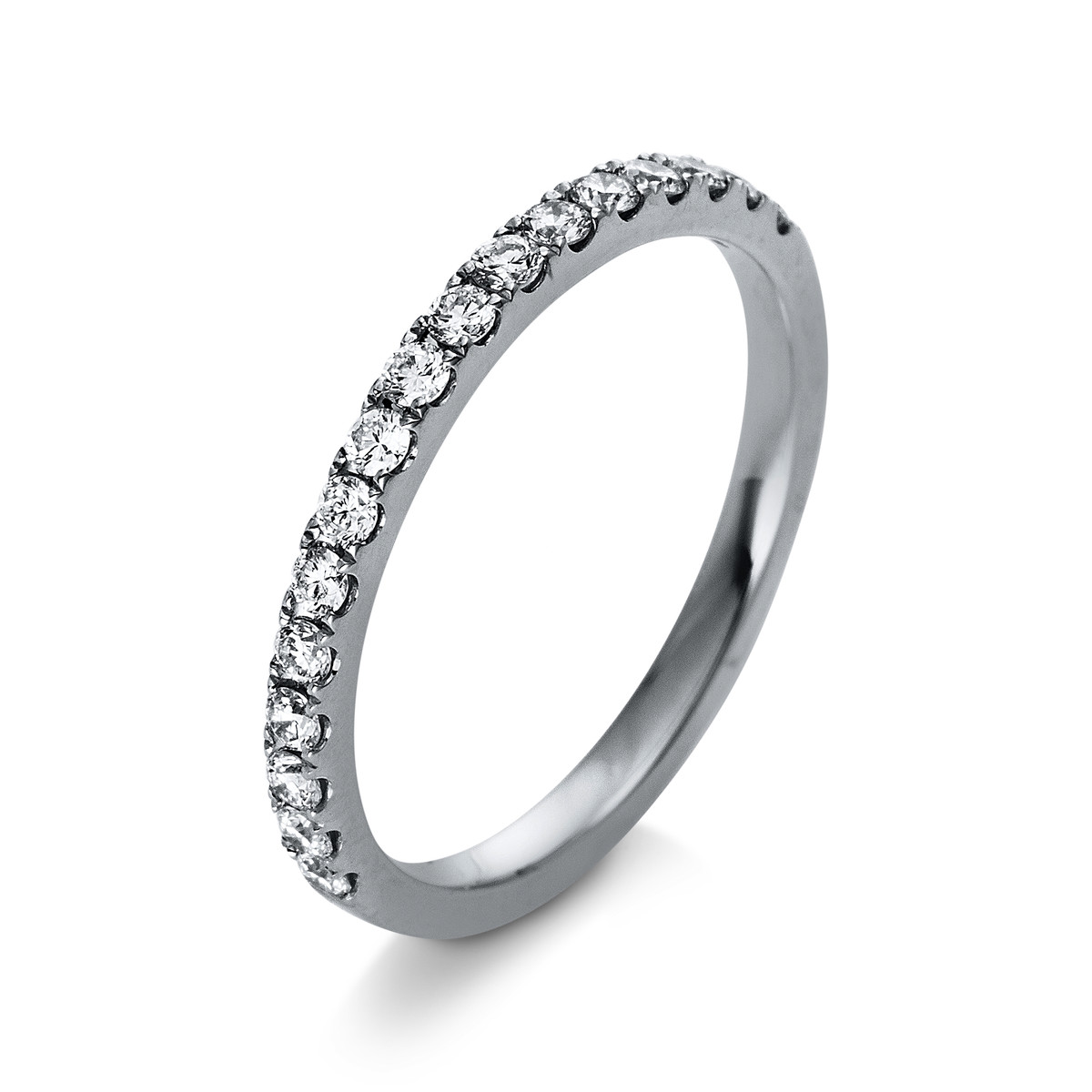 Memoire halb Ring  18kt Weißgold mit 0,35ct Diamanten