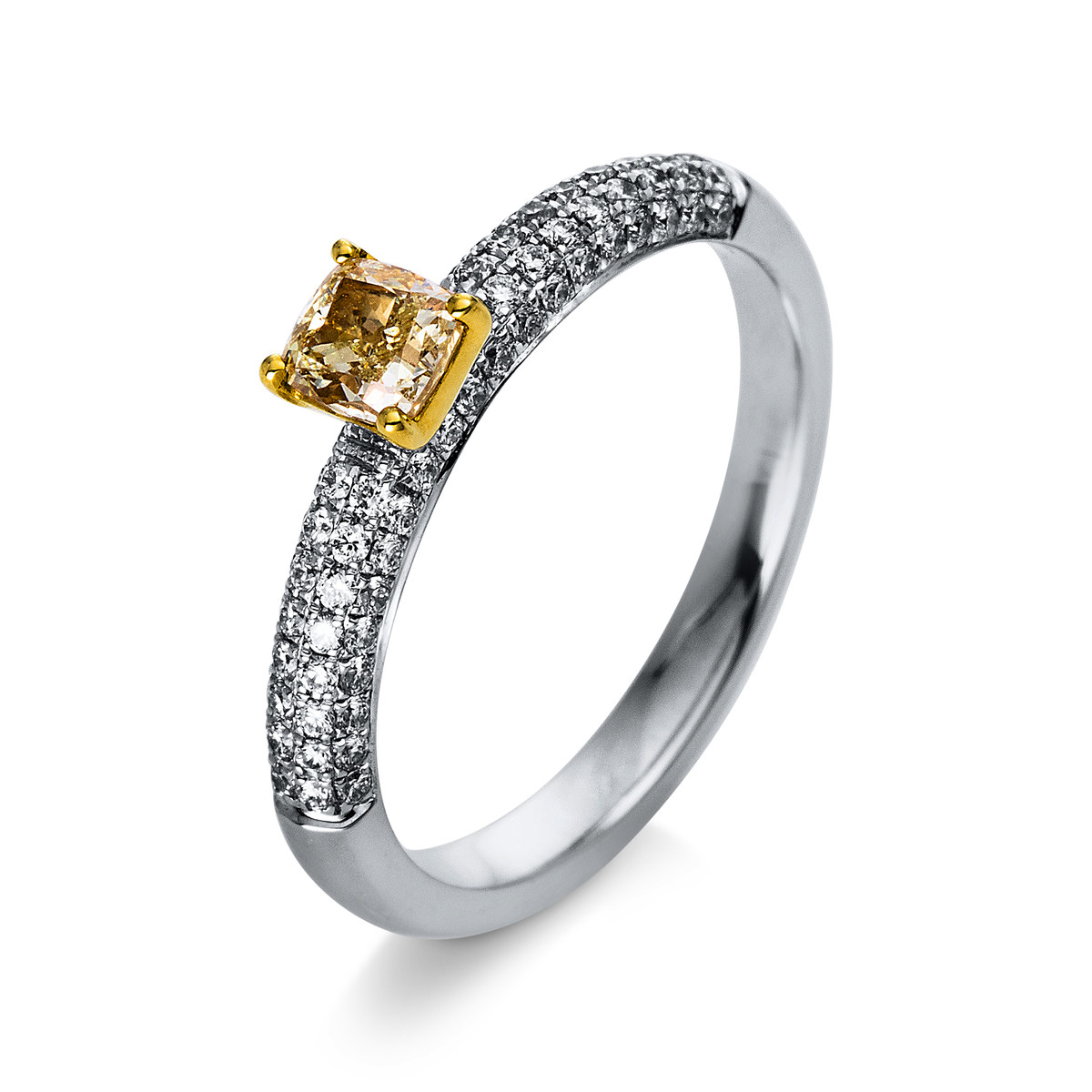 Ring 4er-Krappe 18 kt WG+GG
