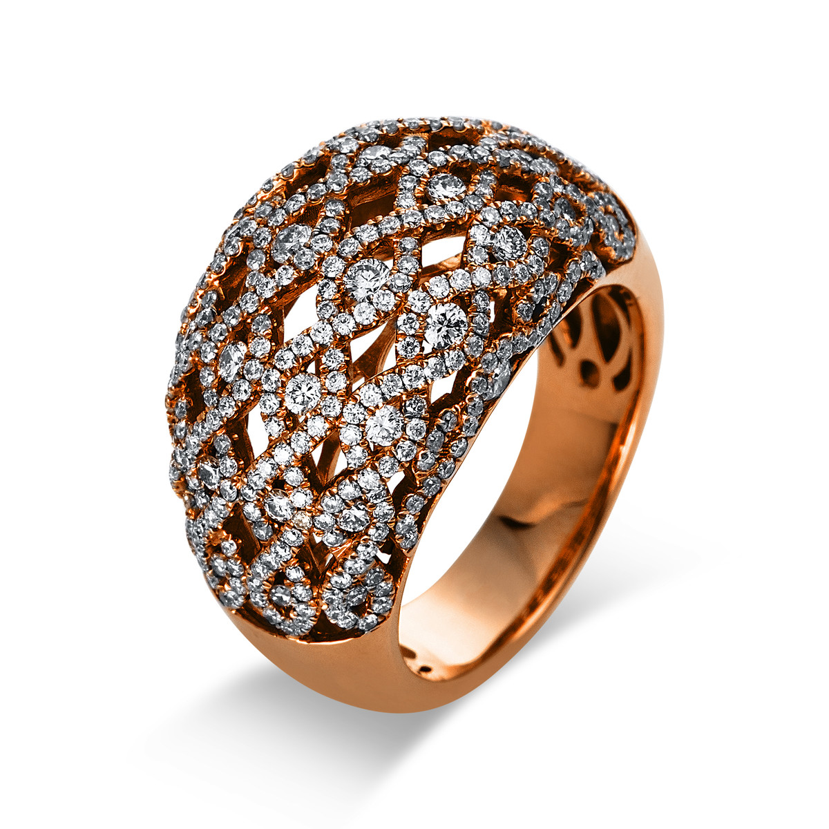 Ring  18kt Rotgold mit 1,52ct Diamanten