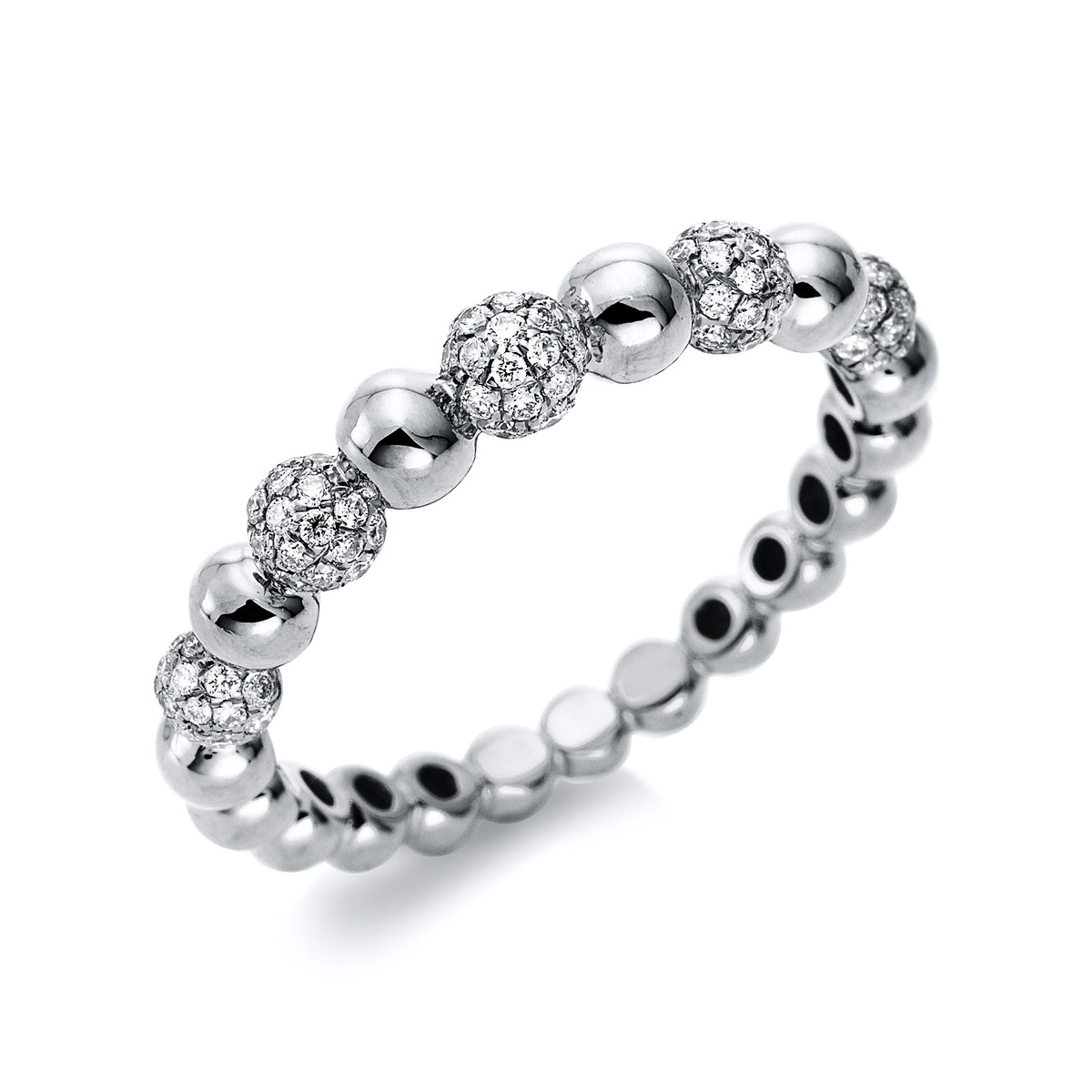 Pavé Ring  18kt Weißgold mit 0,36ct Diamanten
