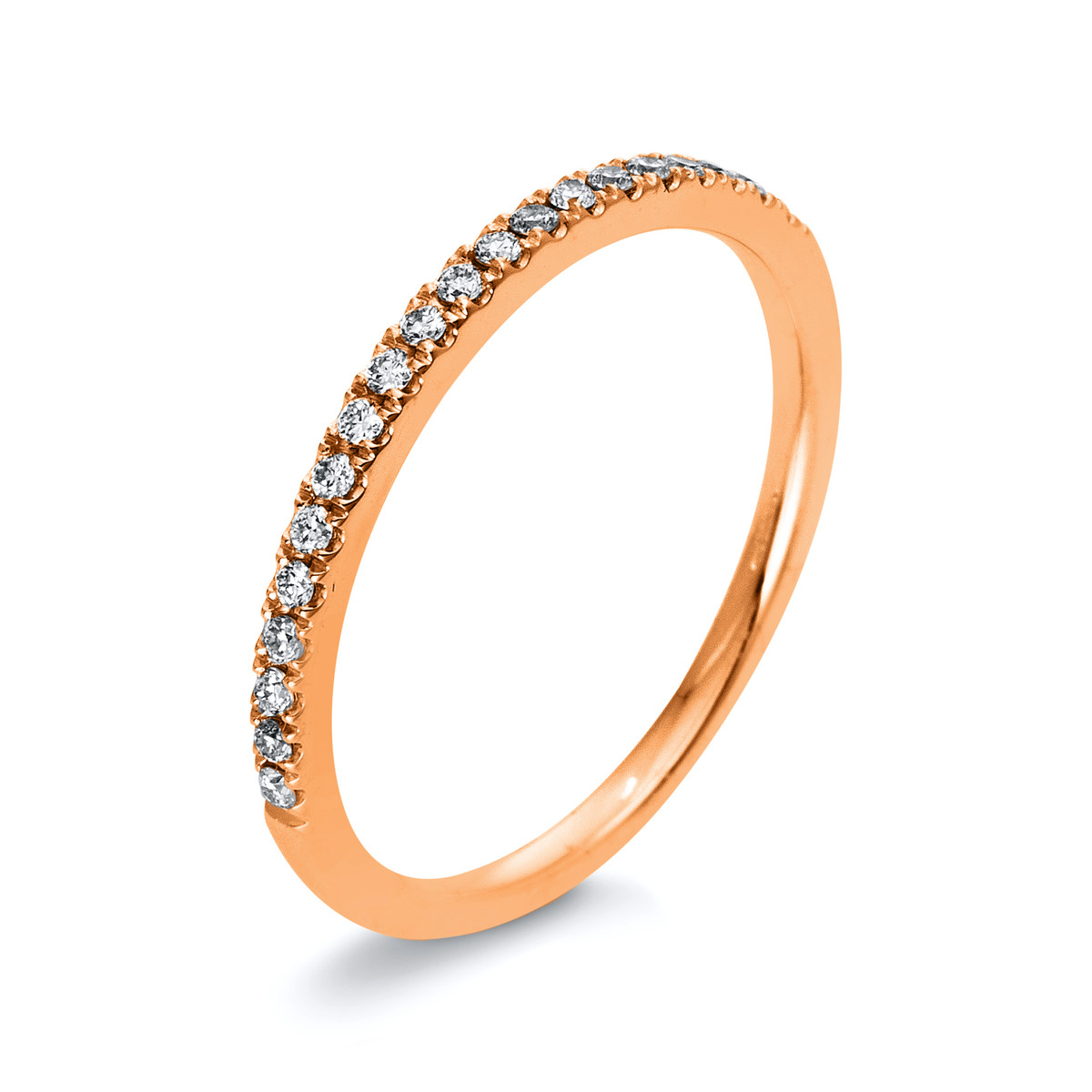 Memoire halb Ring  18kt Rotgold mit 0,14ct Diamanten