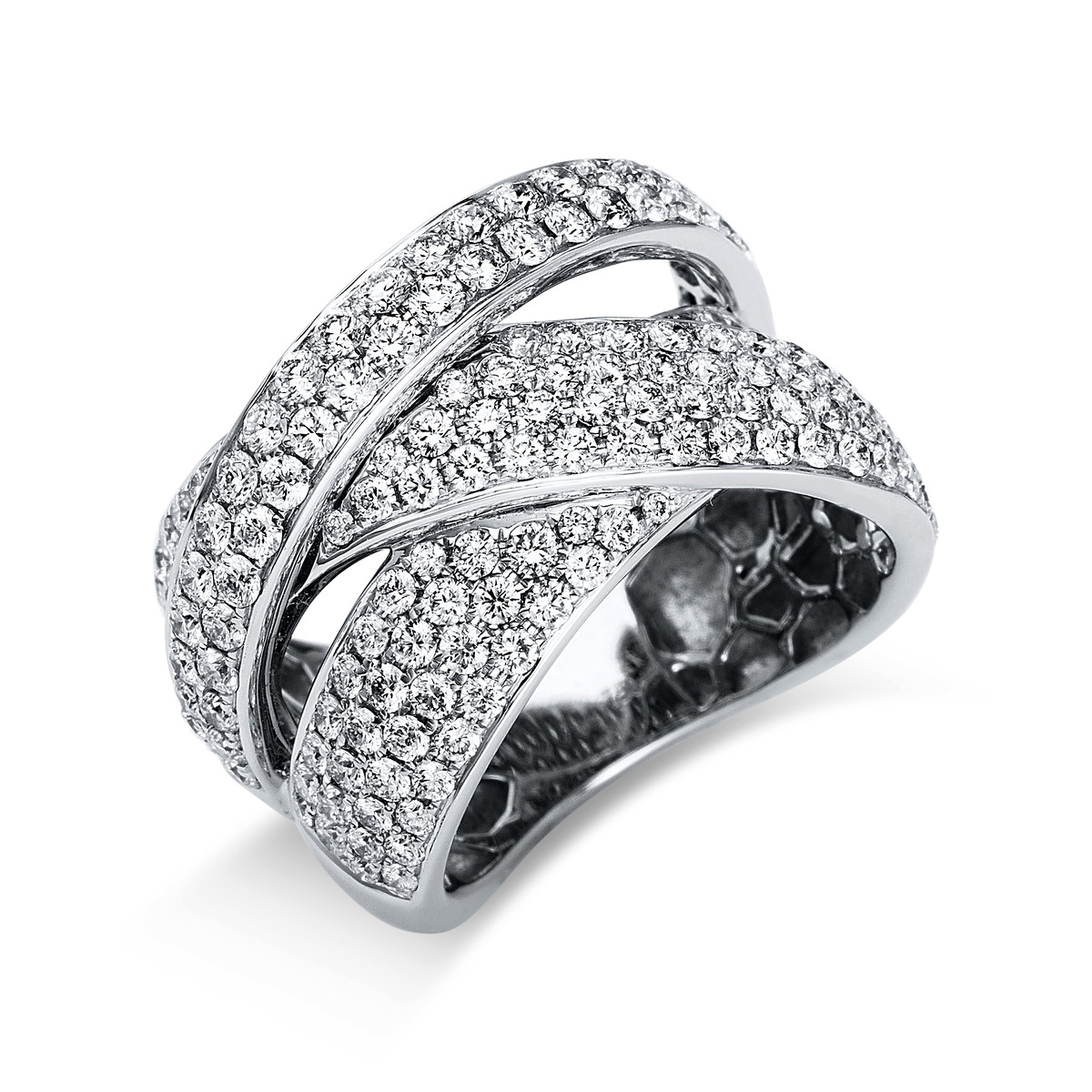 Pavé Ring  18kt Weißgold mit 2,63ct Diamanten