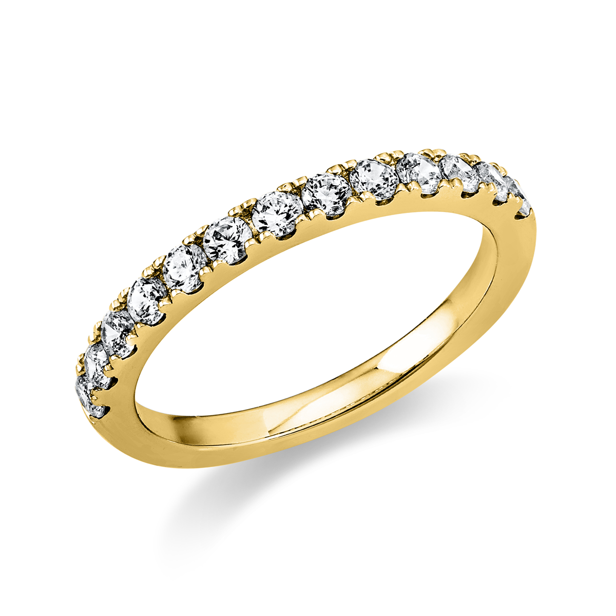 Memoire halb Ring  18kt Gelbgold mit 0,52ct Diamanten