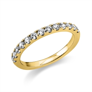 Memoire halb Ring  18kt Gelbgold mit 0,52ct Diamanten