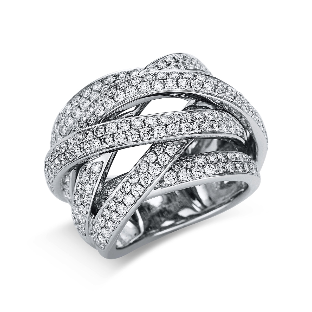 Pavé Ring  18kt Weißgold mit 2,42ct Diamanten