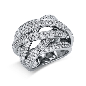 Pavé Ring  18kt Weißgold mit 2,42ct Diamanten