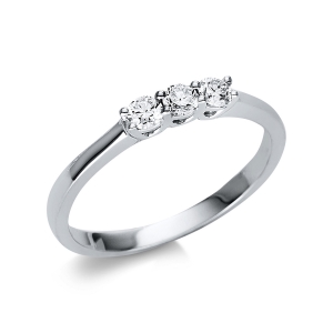 Memoire halb Ring  18kt Rotgold mit 0,24ct Diamanten