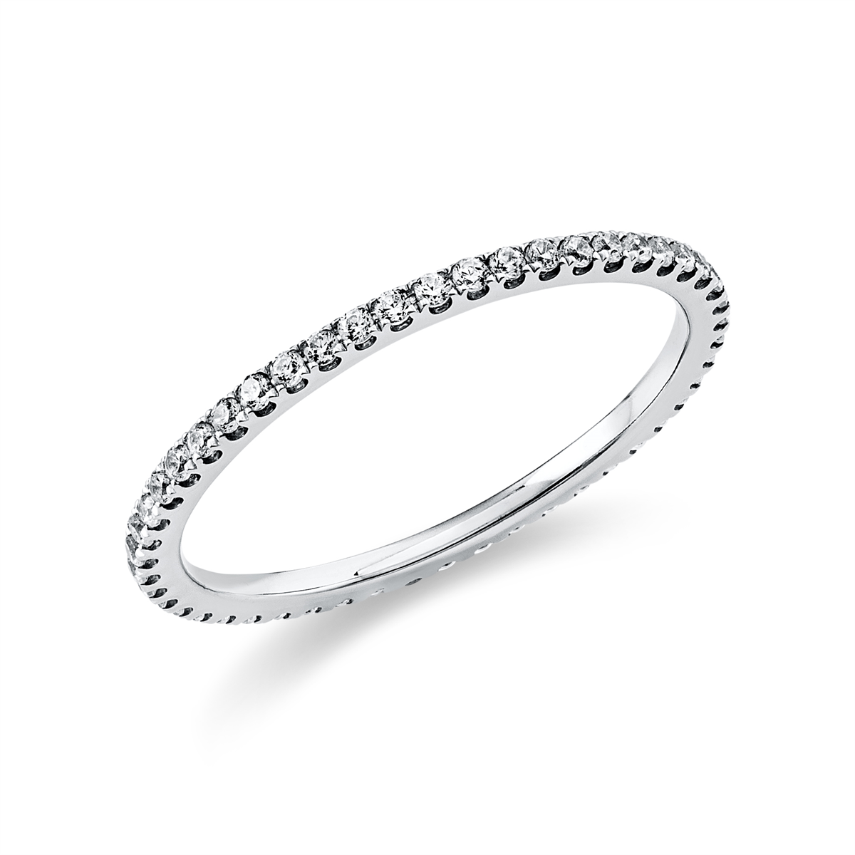 Infinity Memoire Ring 4er-Krappe 14kt Weißgold mit 0,30ct Diamanten