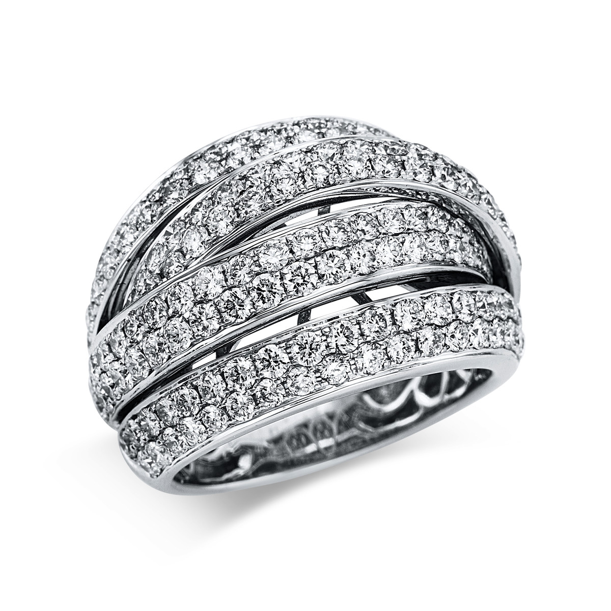 Pavé Ring  18kt Weißgold mit 2,73ct Diamanten