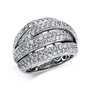 Pavé Ring  18kt Weißgold mit 2,73ct Diamanten