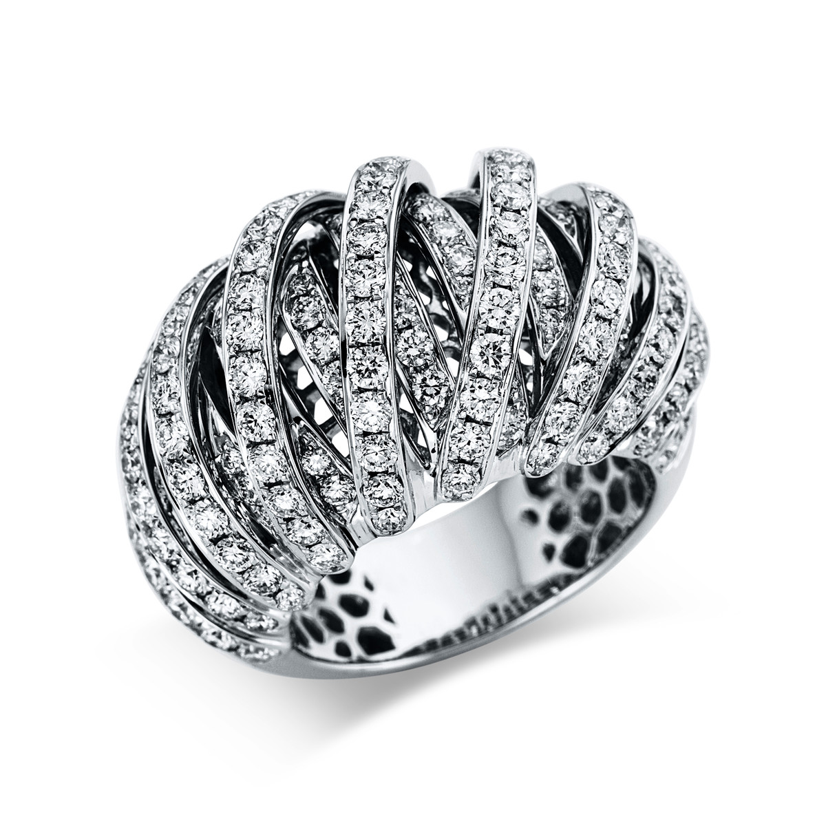 Pavé Ring  18kt Weißgold mit 3,06ct Diamanten