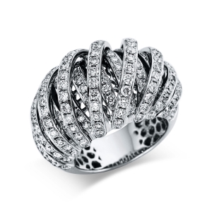 Pavé Ring  18kt Weißgold mit 3,06ct Diamanten