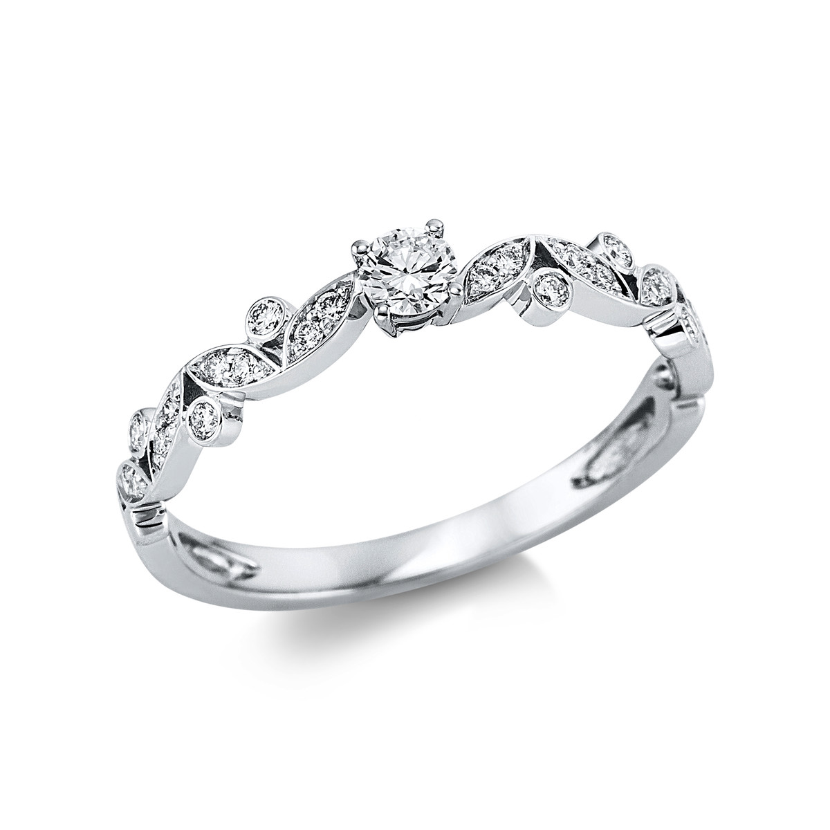 Ring 4er-Krappe 18 kt WG