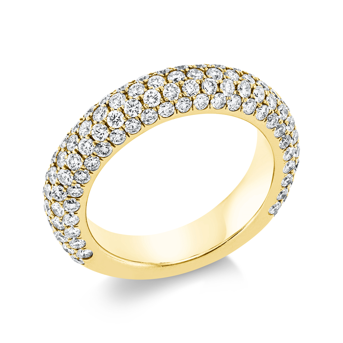 Pavé Ring  18kt Gelbgold mit 2,20ct Diamanten