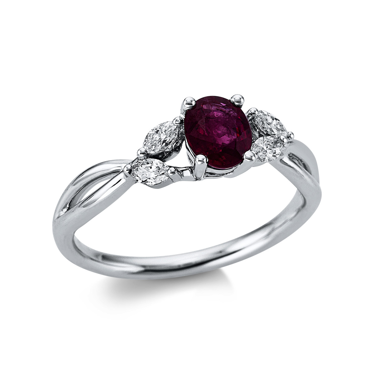 Ring 4er-Krappe 18 kt WG