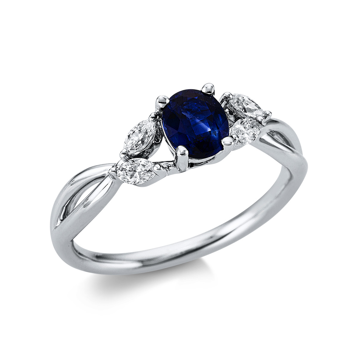 Ring 4er-Krappe 18 kt WG