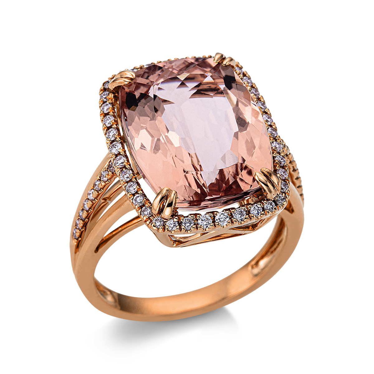 Ring 4er-Krappe 18 kt RG