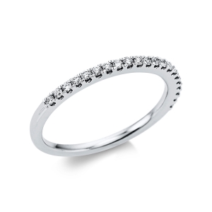 Memoire halb Ring  18kt Weißgold mit 0,21ct Diamanten