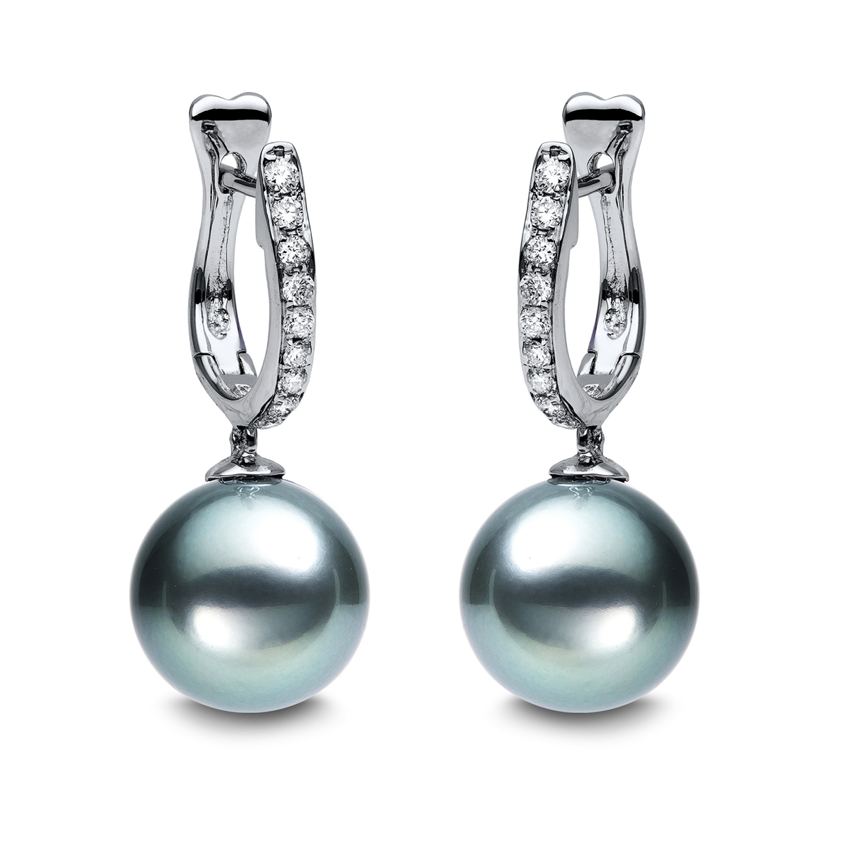 Ohrschmuck  18kt Weißgold mit 0,18ct Diamanten