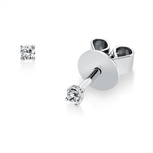 Solitaire Ohrstecker 4er-Krappe 18kt Gelbgold mit 0,05ct Diamanten