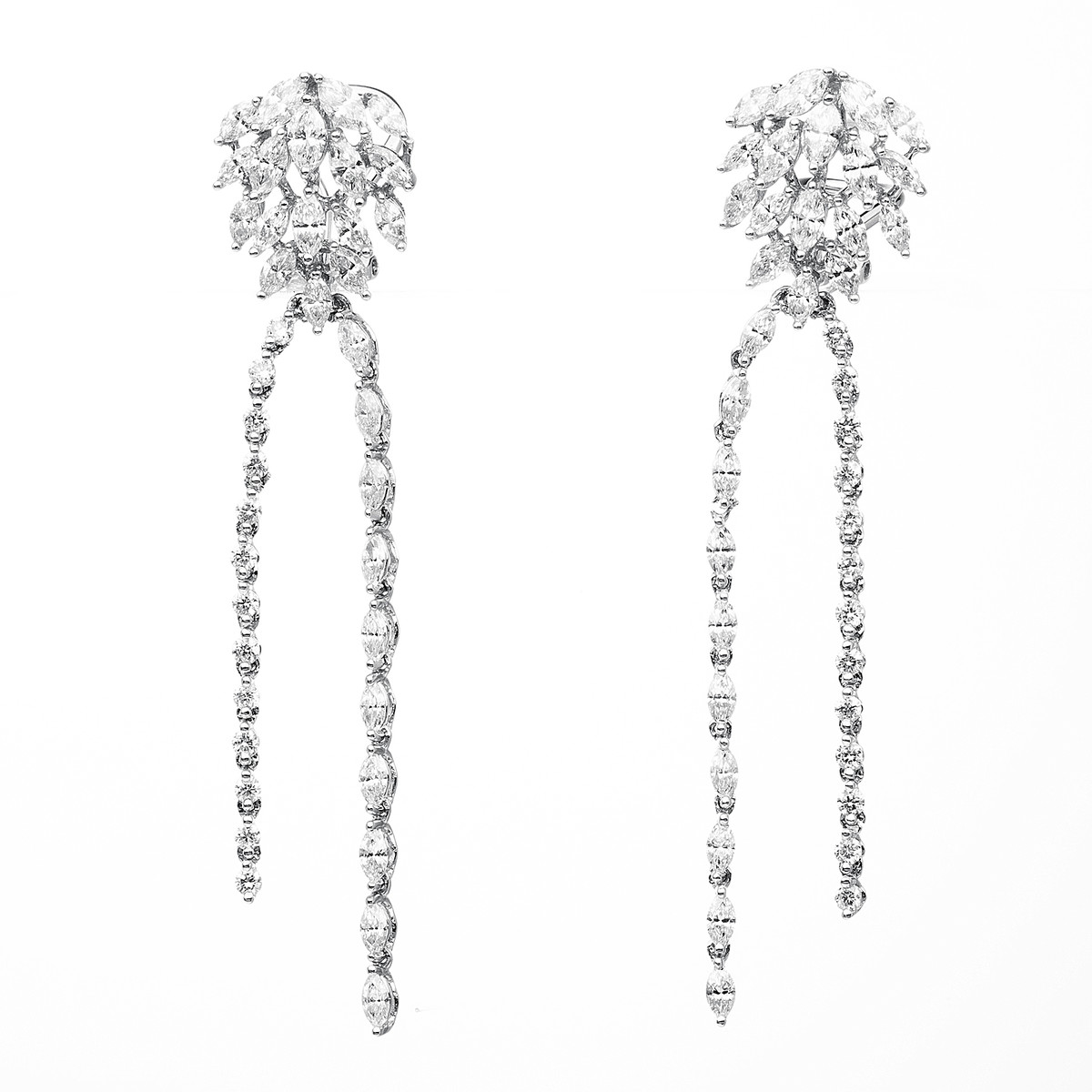 Ohrschmuck  18kt Weißgold mit 3,39ct Diamanten