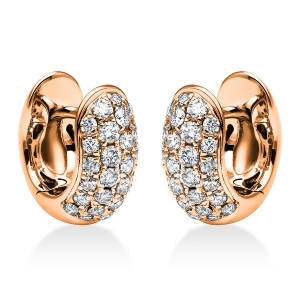 Pavé Creolen  18kt Rotgold mit 0,50ct Diamanten