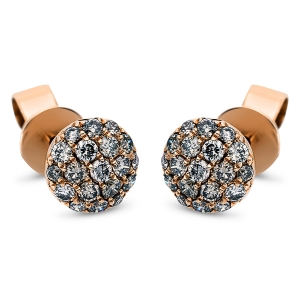 Pavé Ohrstecker  18kt Rotgold mit 0,55ct Diamanten