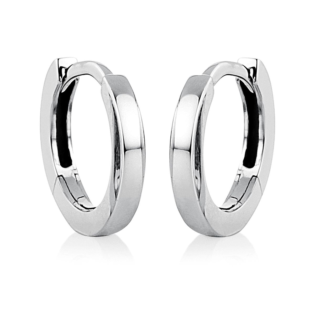 Creolen  18kt Weißgold poliert mit 0,00ct Diamanten