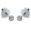Solitaire Ohrstecker 4er-Krappe 14kt Weißgold mit 0,19ct Diamanten