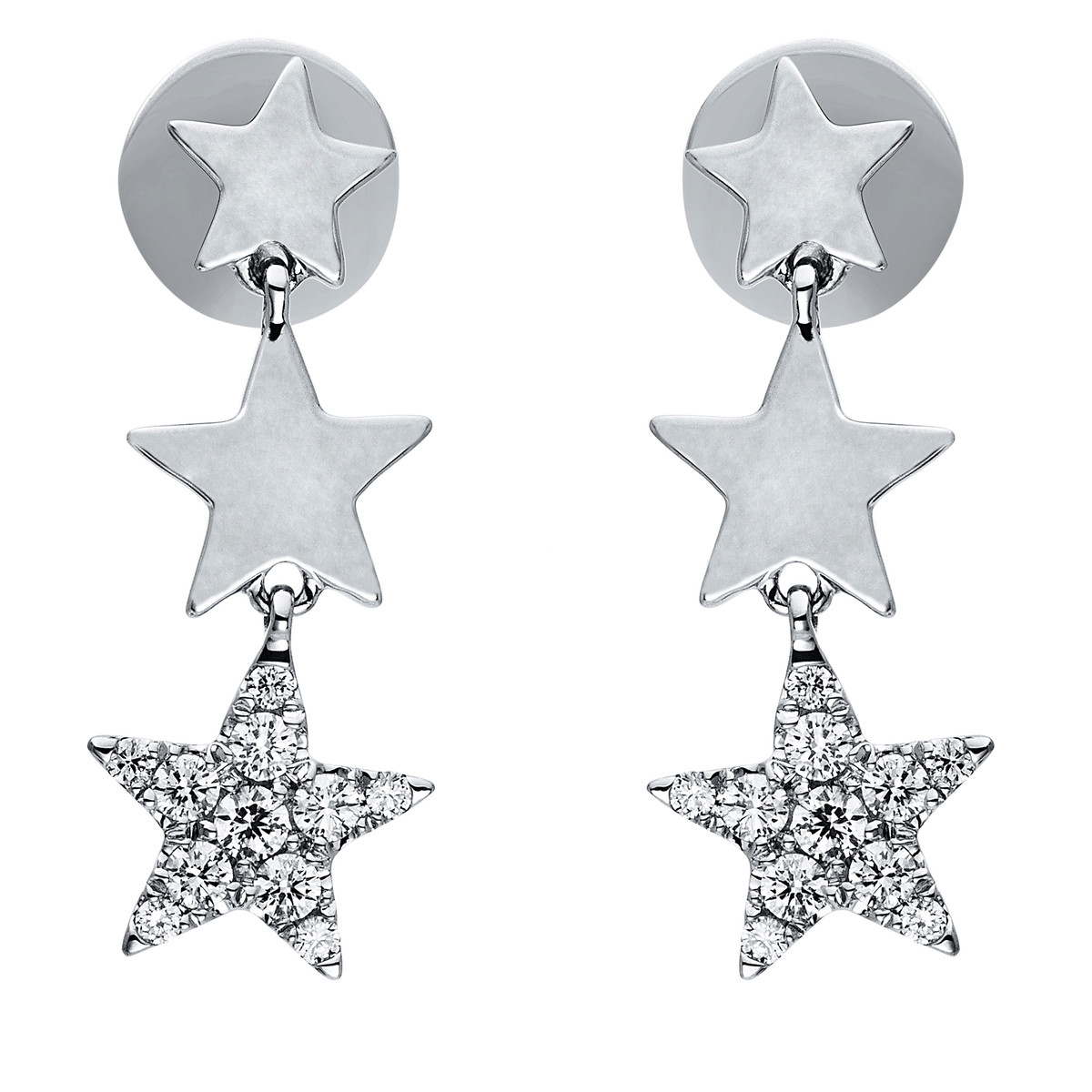Ohrschmuck 18 kt WG Stern