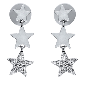 Ohrschmuck 18 kt WG Stern