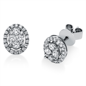 Ohrstecker 14 kt GG Oval