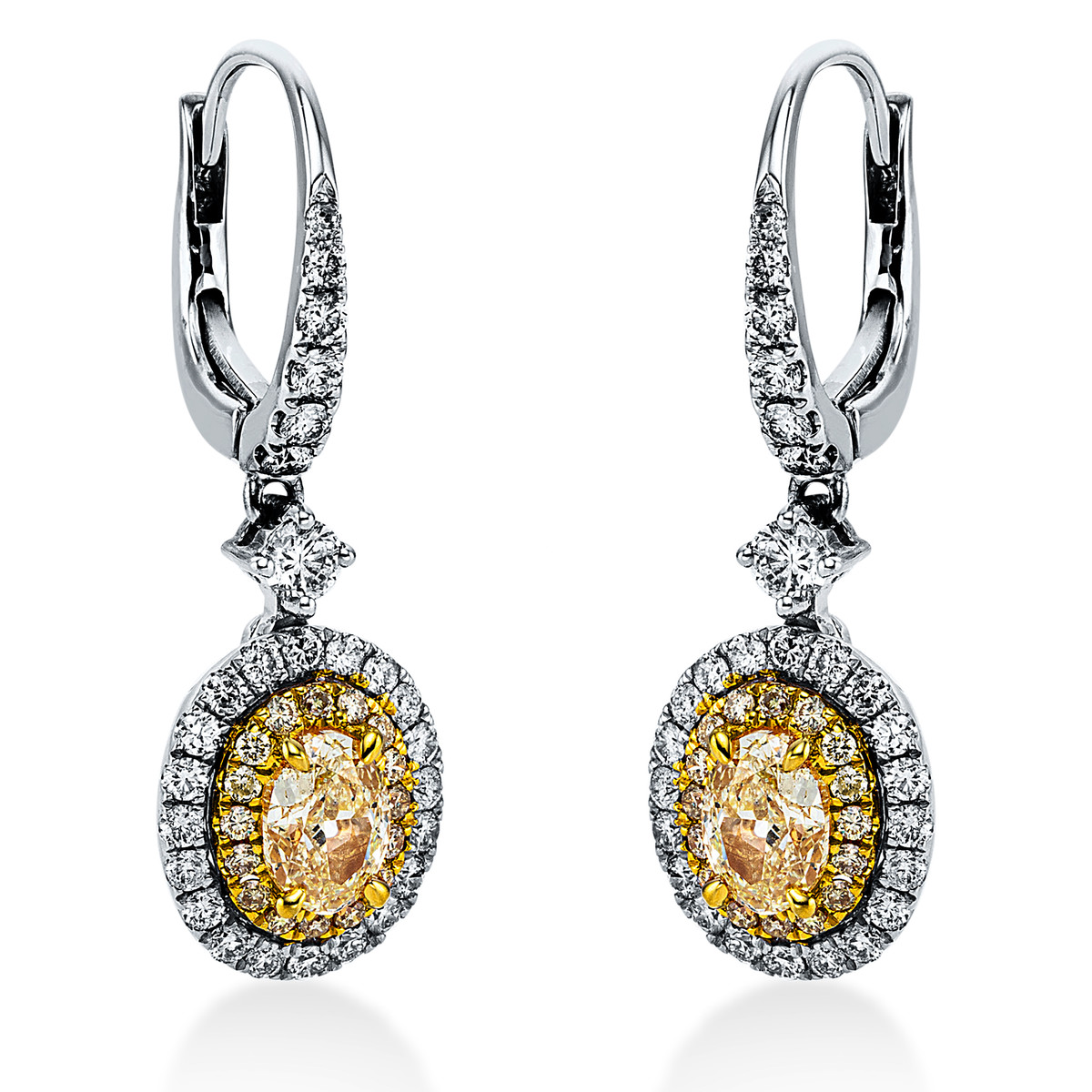 Ohrschmuck 4er-Krappe 18 kt WG+GG
