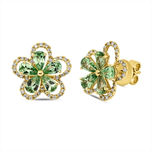 Ohrstecker 18 kt GG Blume