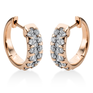 Pavé Creolen  18kt Gelbgold mit 1,01ct Diamanten