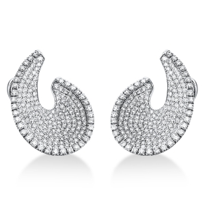 Creolen  18kt Weißgold mit 5,14ct Diamanten