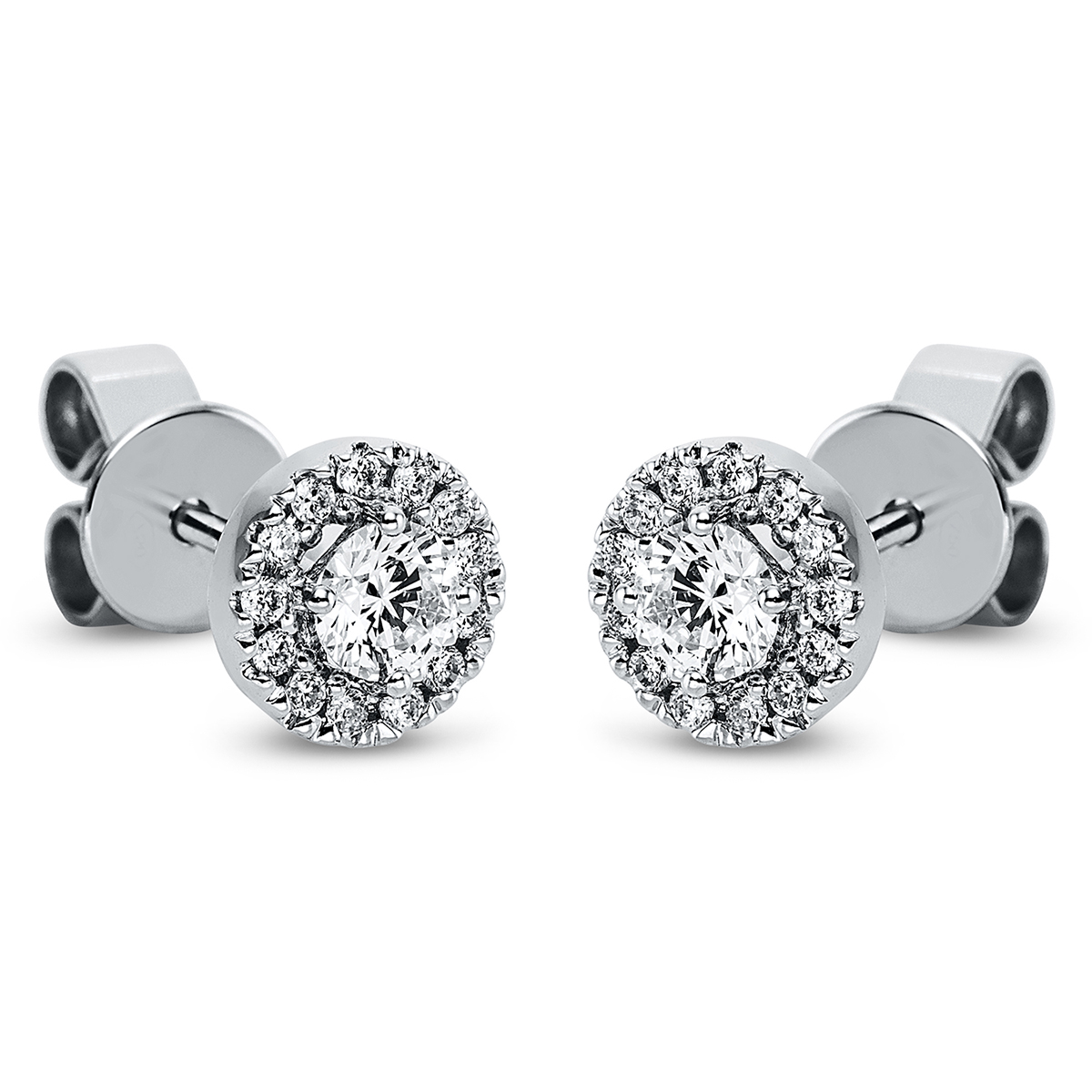 Ohrstecker 4er-Krappe 18 kt WG