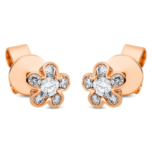 Ohrstecker 18 kt RG Blume