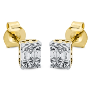Ohrstecker 18 kt GG+WG