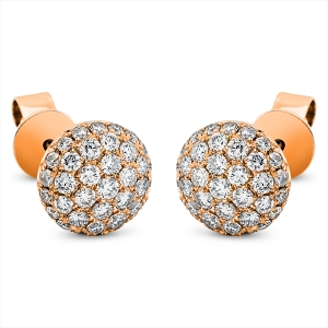 Pavé Ohrstecker  18kt Gelbgold mit 0,73ct Diamanten