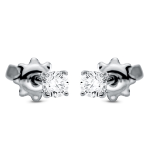 Solitaire Ohrstecker 4er-Krappe 18kt Gelbgold mit 0,20ct Diamanten