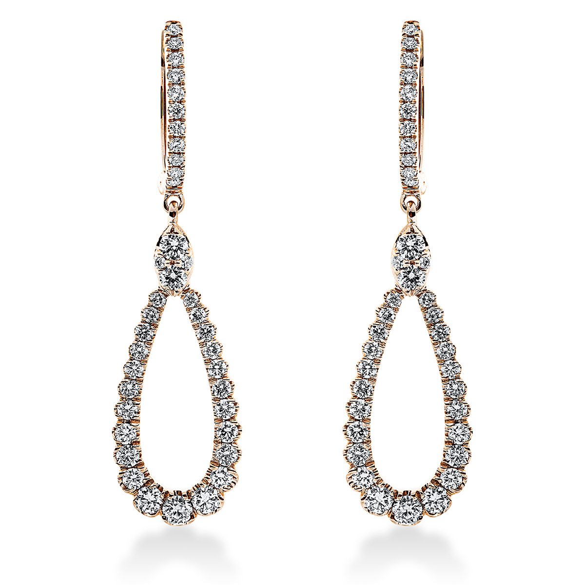 Creolen 18 kt RG Tropfen