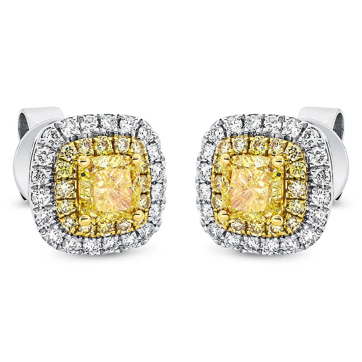 Ohrstecker 18 kt WG+GG