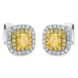Ohrstecker 18 kt WG+GG