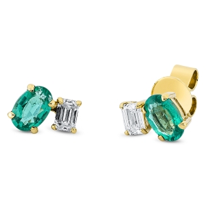 Ohrstecker 4er-Krappe 18 kt GG
